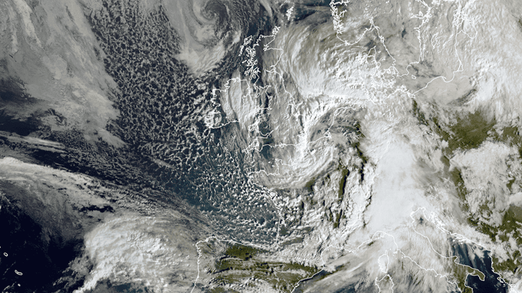 Image satellite Tempête Benjamin - Météo-France