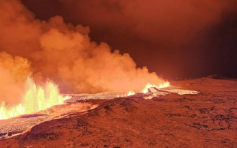 Éruption volcanique en Islande.