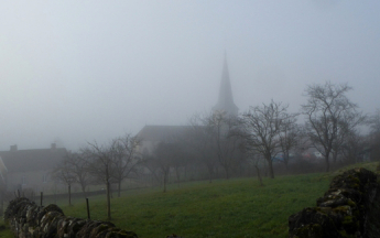 Grisaille dans les Vosges début janvier.
