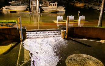 Débordement du port d'Arcachon le 11 mars 2024 © Infoclimat / Flopa3388