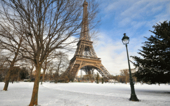 Illustration, Paris sous le froid et la neige.