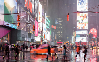 Fortes pluies sur New York City.