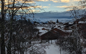 Le 30 décembre, dans le Chablais à 1400 m, le sol blanchi au petit matin, avant la pluie … 