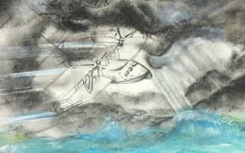 L'hydravion de Mermoz traverse le Pot-au-Noir - © Météo-France/Patrick Flécheux 