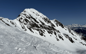 Le Grand Arc (2484 m) en Lauzière vu de Petit Arc le 02/02/2025 