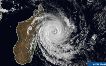 Image du satellite METEOSAT8 le 21 février 2022 à 1330 UTC.