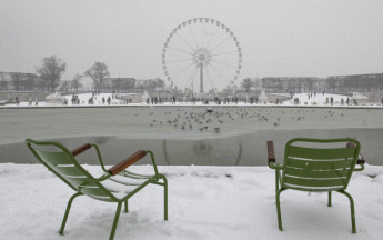 Illustration froid à Paris.