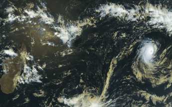 Image satellite de Freddy qui commençait à se renforcer mercredi matin.