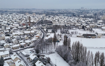 Neige sur l'agglomération de Caen le 9 janvier 2024