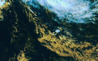 Image du satellite MSG2 sur l'Océan indien le 12 janvier 2024 à 1245 UTC.