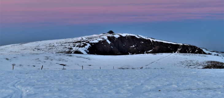 Le sommet du Hohneck (1363 m) dans les Vosges enneigé le mercredi 15 février.