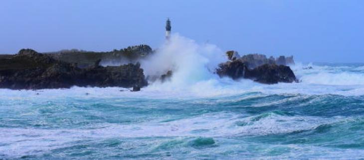 La tempête Zeus touche l'île d'Ouessant le 6 mars 2017 