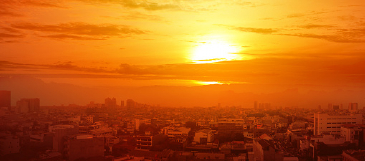 Ville sous la chaleur