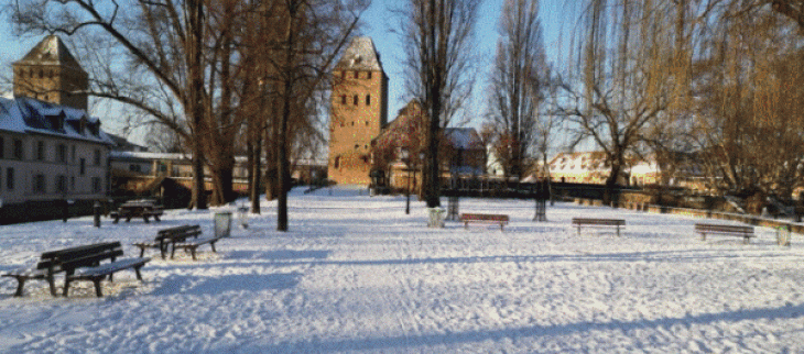 Neige et froid à Strasbourg