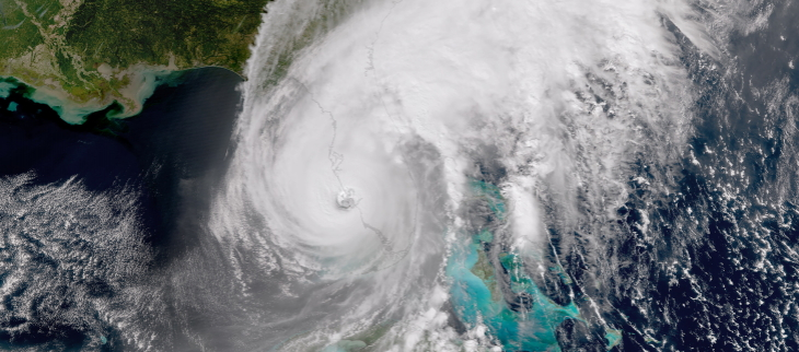 L'ouragan Ian au moment où il a touché la Floride.
