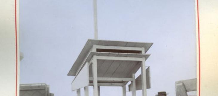 Poste météorologique, Villepreux (Seine et Oise) - Station météorologique établie en juillet 1898 à l'Ecole Le Nôtre (arboriculture). Crédits " Météo-France "