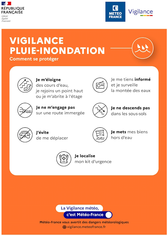 Pluie-inondation - Vigilance orange