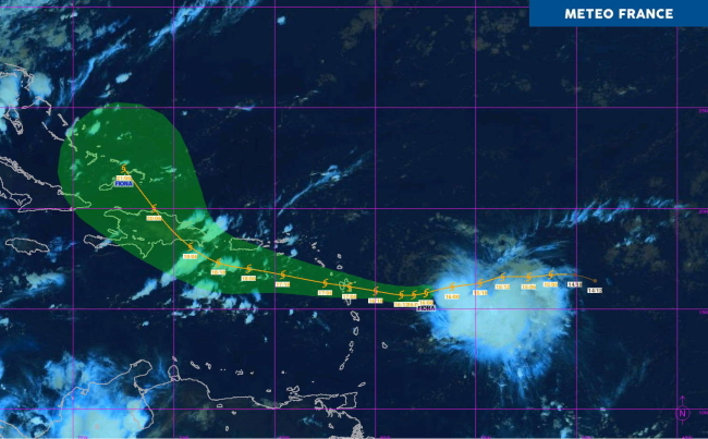 Trajectoire de Fiona. © Météo-France