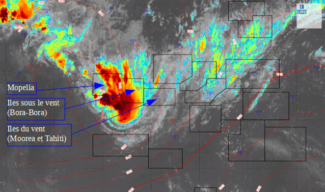 Image satellite du 15 janvier 2022 à 11h10 locales.  © Météo-France